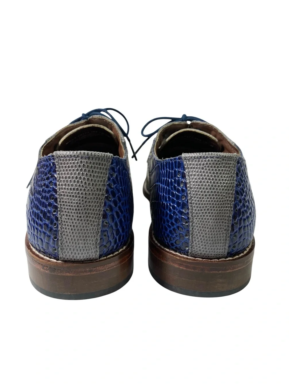 Stacy Adams Gallinari Wingtip Lace Up Leather Shoes Dark Blue Multi 10.5 M